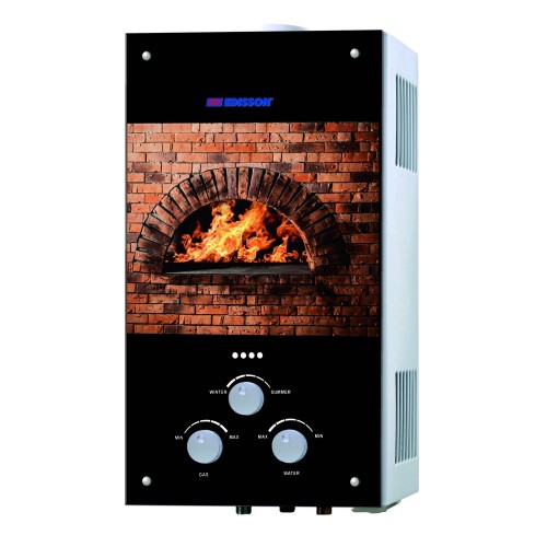 Проточный газовый водонагреватель Edisson Spark S 20 G (Камин)